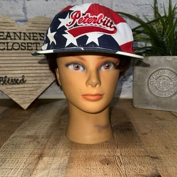 Peterbilt United States Flag Hat 1994 Global Flag Adjustable Snap Back Cap - Picture 5 of 10